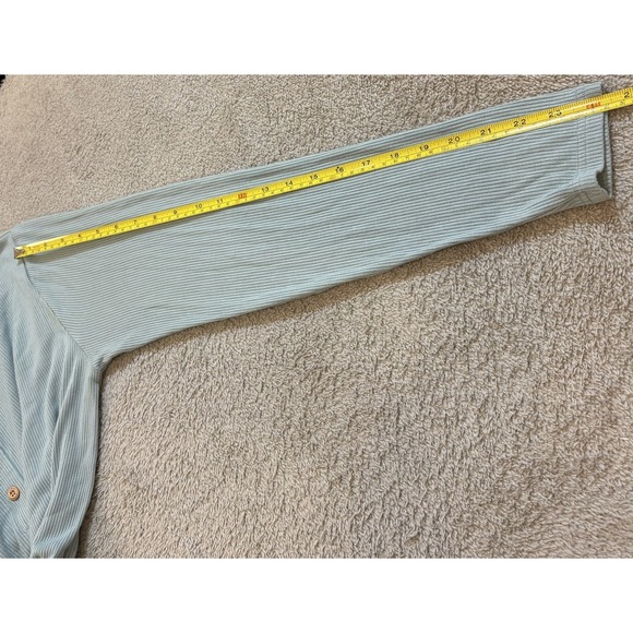 Kyte Baby Ribbed Henley Long Sleeve Top Women Size L Light Sage Cotton Blend - Picture 7 of 12